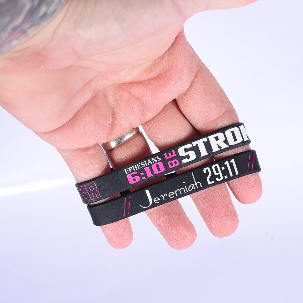 SET OF 2 Christian Wristbands For Guys Or Girls Religious Bracelet JEREMIAH 29